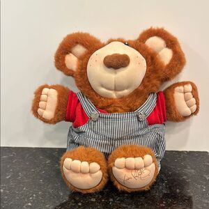 1985 Vintage Furskins Bubba Bear Plush Xavier Roberts Cabbage Patch Country